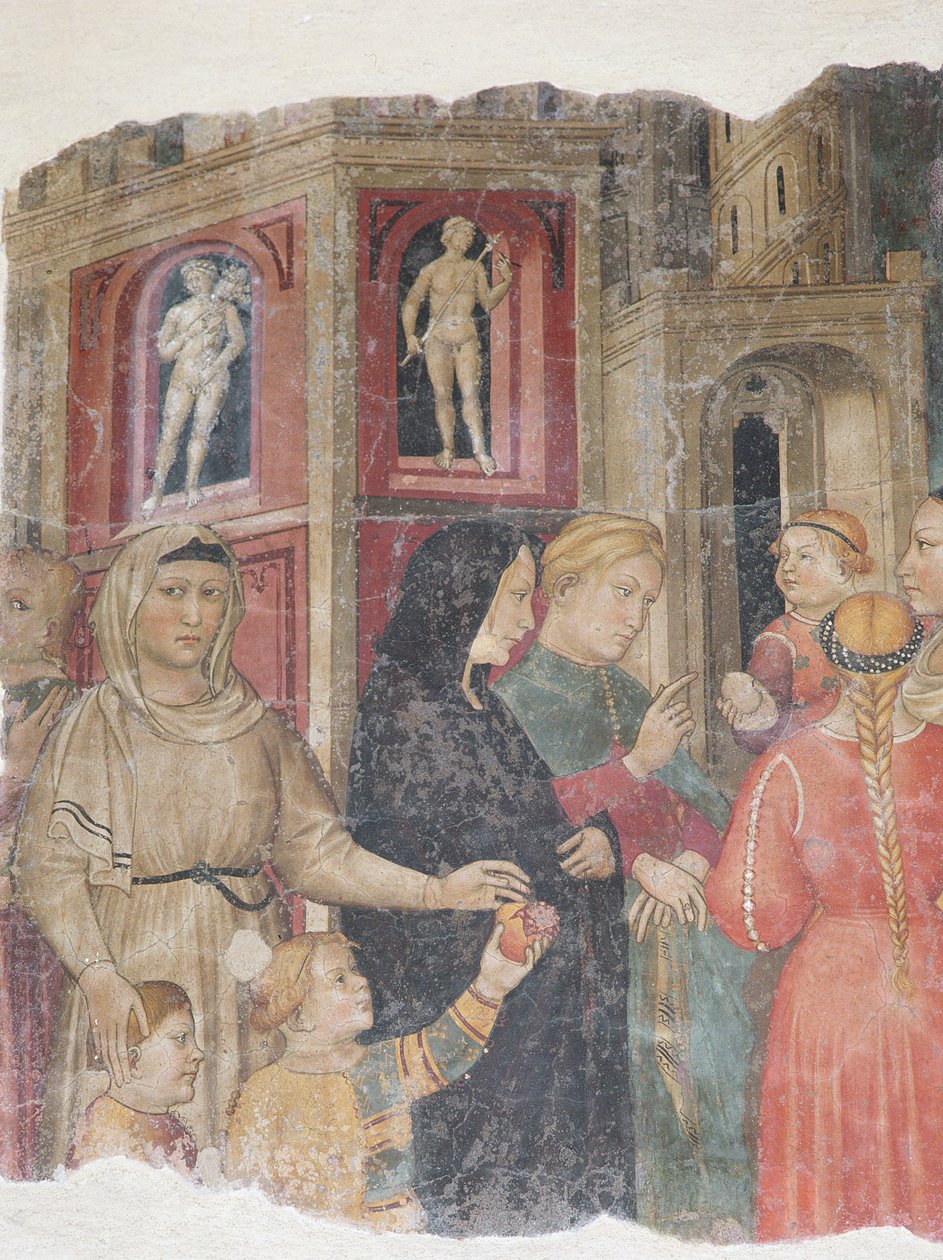 细节来自Capitani della Misericordia，1386 作者 尼科洛·彼得罗·迪·吉里尼