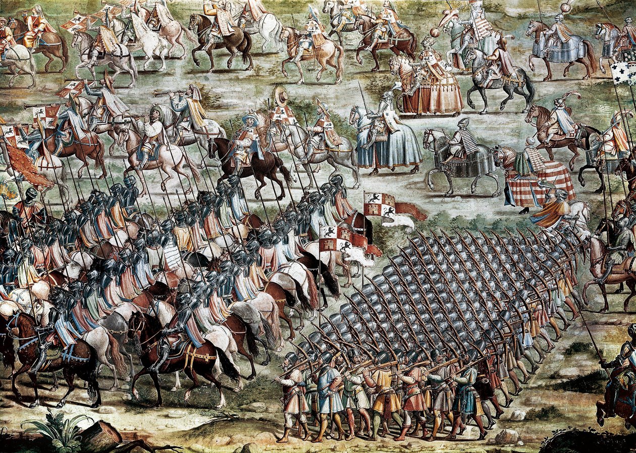 1431 年 1 月 7 日发生的伊格鲁埃拉战役，对抗卡斯蒂利亚的约翰二世（1405-1454）和穆罕默德九世的军队 作者 尼科洛（及工作坊）格拉内罗
