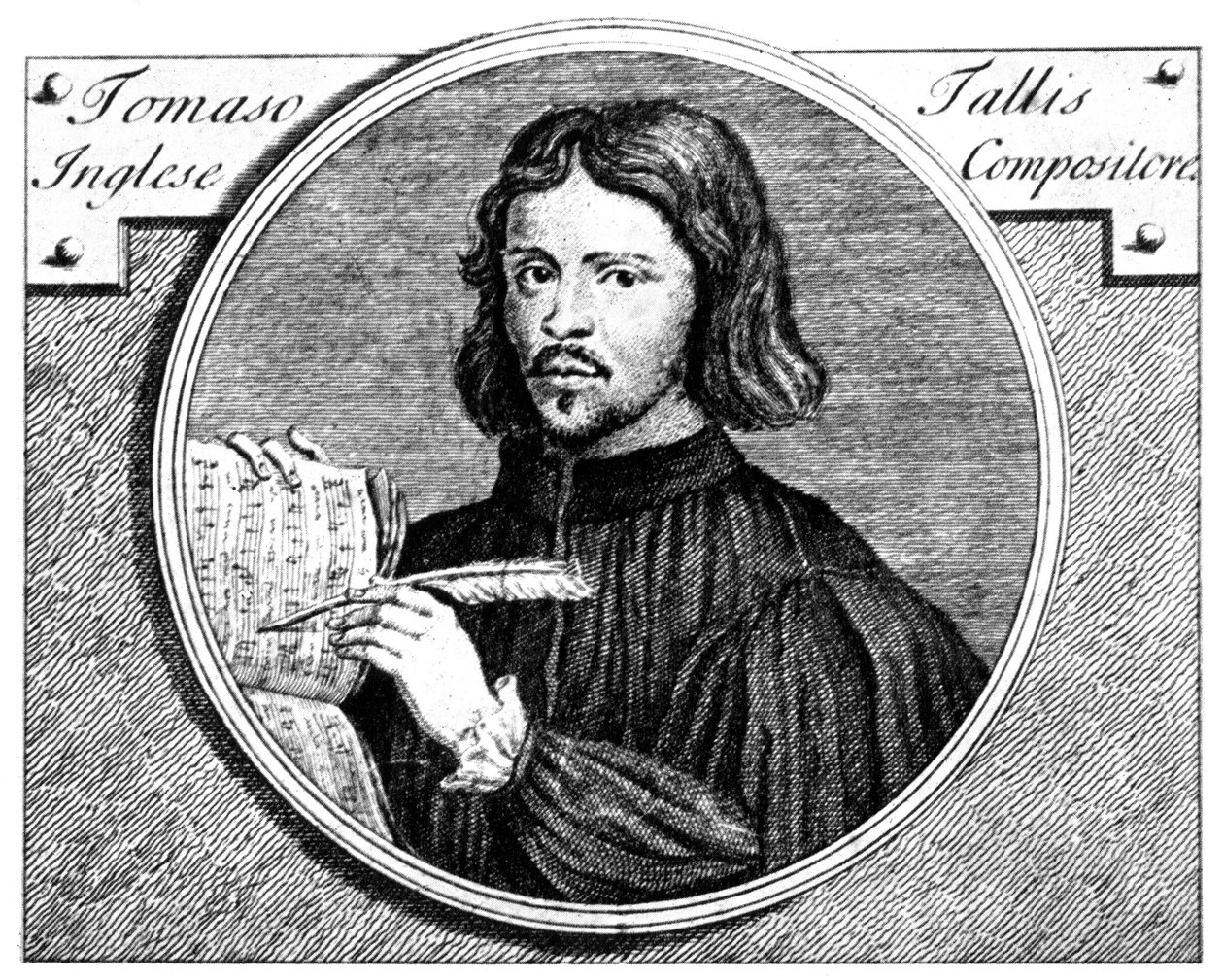 托马斯·塔利斯（Thomas Tallis），c1505-1585年，英国管风琴家兼作曲家，1700年 作者 尼科洛·弗朗切斯科·海姆（Niccolo Francesco Haym）