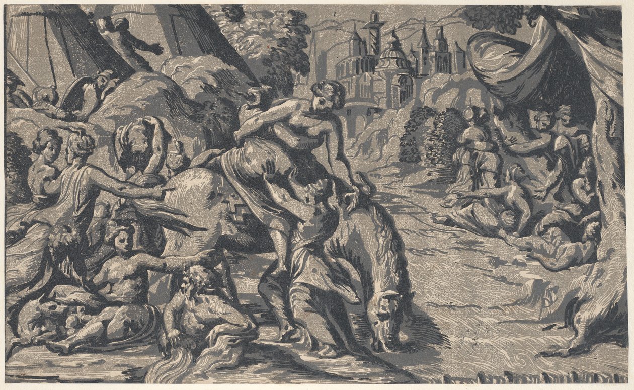 The escape of Cloelia, 1540-50., 1540-50. 作者 尼可罗·维琴蒂诺