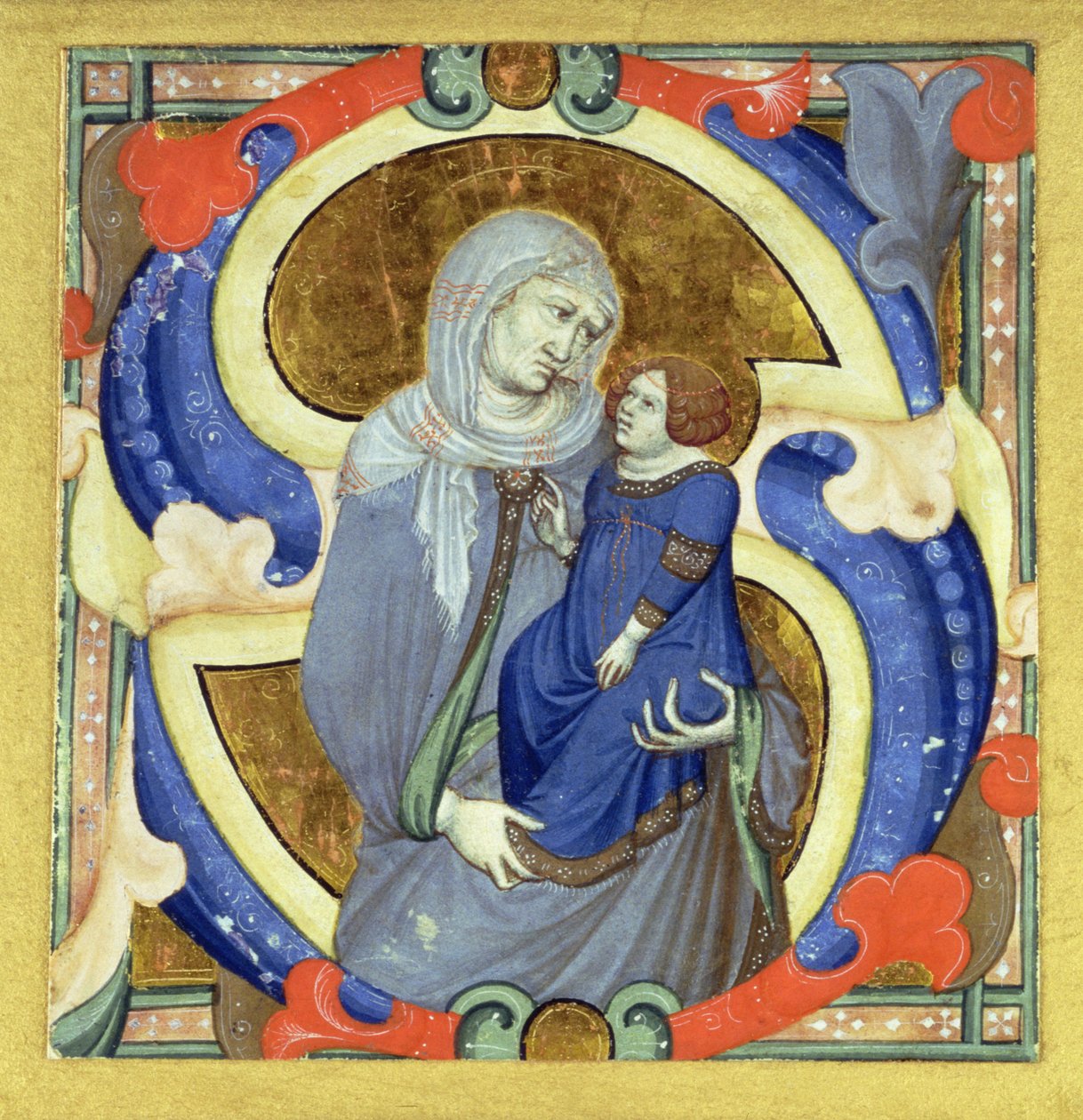 历史上最初的&39;S&39;描绘了圣安妮和圣母 作者 Niccolo di ser Sozzo Tegliacci