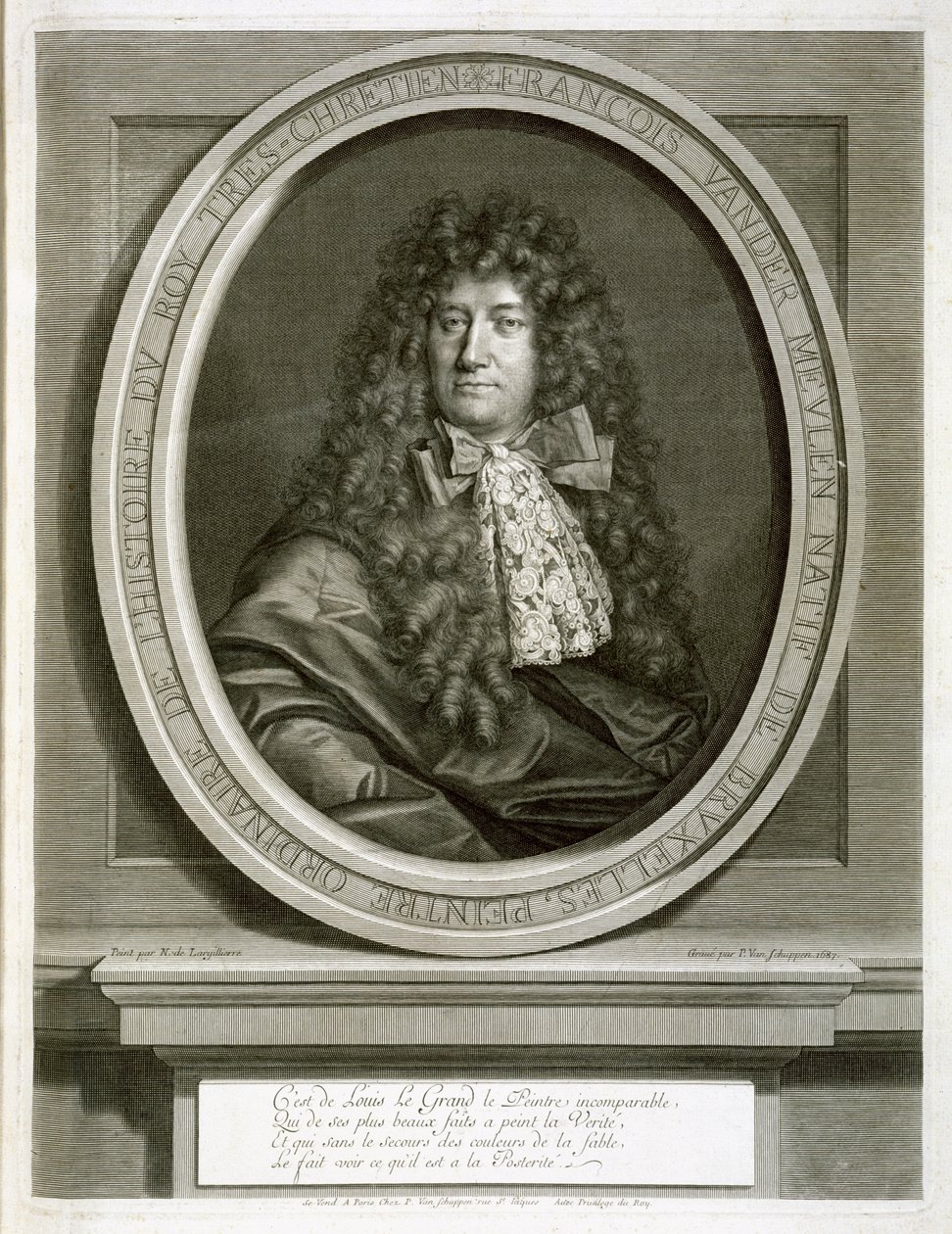 Adam Frans van der Meulen，由Pierre Louis van Schuppen（1627-1702）1687年雕刻 作者 尼古拉斯·德·拉吉利埃