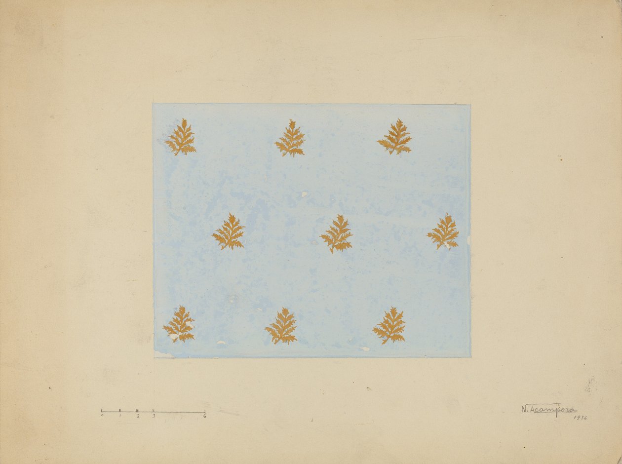墙纸，1936年。 作者 尼古拉斯·阿坎波拉