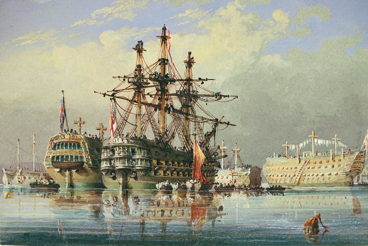 德文波特的普通船只，约 1850 年（水彩画） 作者 尼古拉斯·康迪