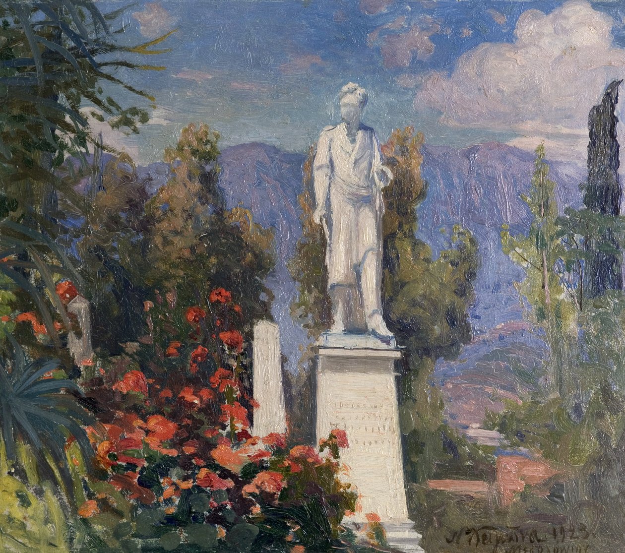 1923年在希腊Missolonghi的拜伦纪念碑 作者 尼古拉斯·希莫纳