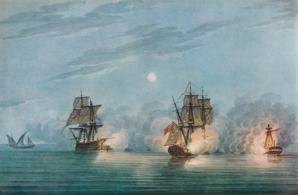 夺取Badere-I-Zaffér，c1809 作者 尼古拉斯·波科克（Nicholas Pocock）