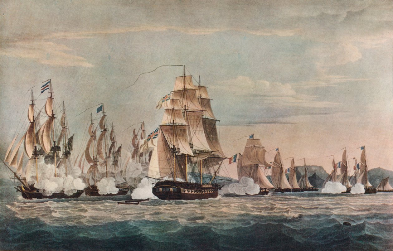 捕获斯帕维埃（Sparviére），c1811 作者 尼古拉斯·波科克（Nicholas Pocock）