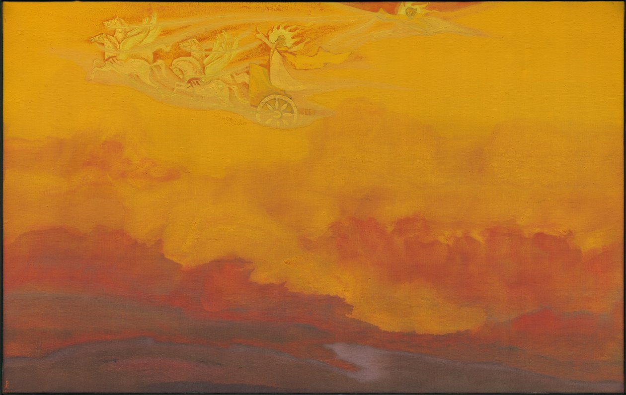 先知以利亚，1931年 作者 尼古拉斯·罗里奇