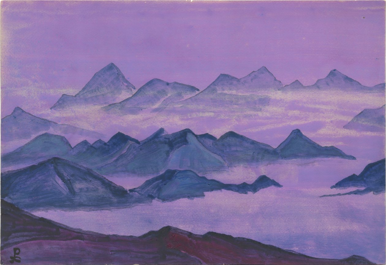 喜马拉雅山。专辑叶子，1934年 作者 尼古拉斯·罗里奇