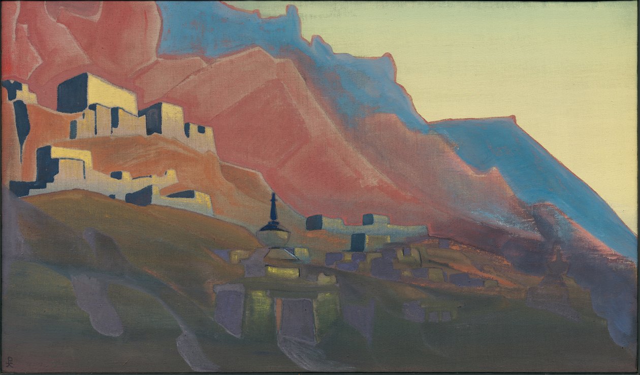 拉达克，日落，“圣山”系列，1933年 作者 尼古拉斯·罗里奇