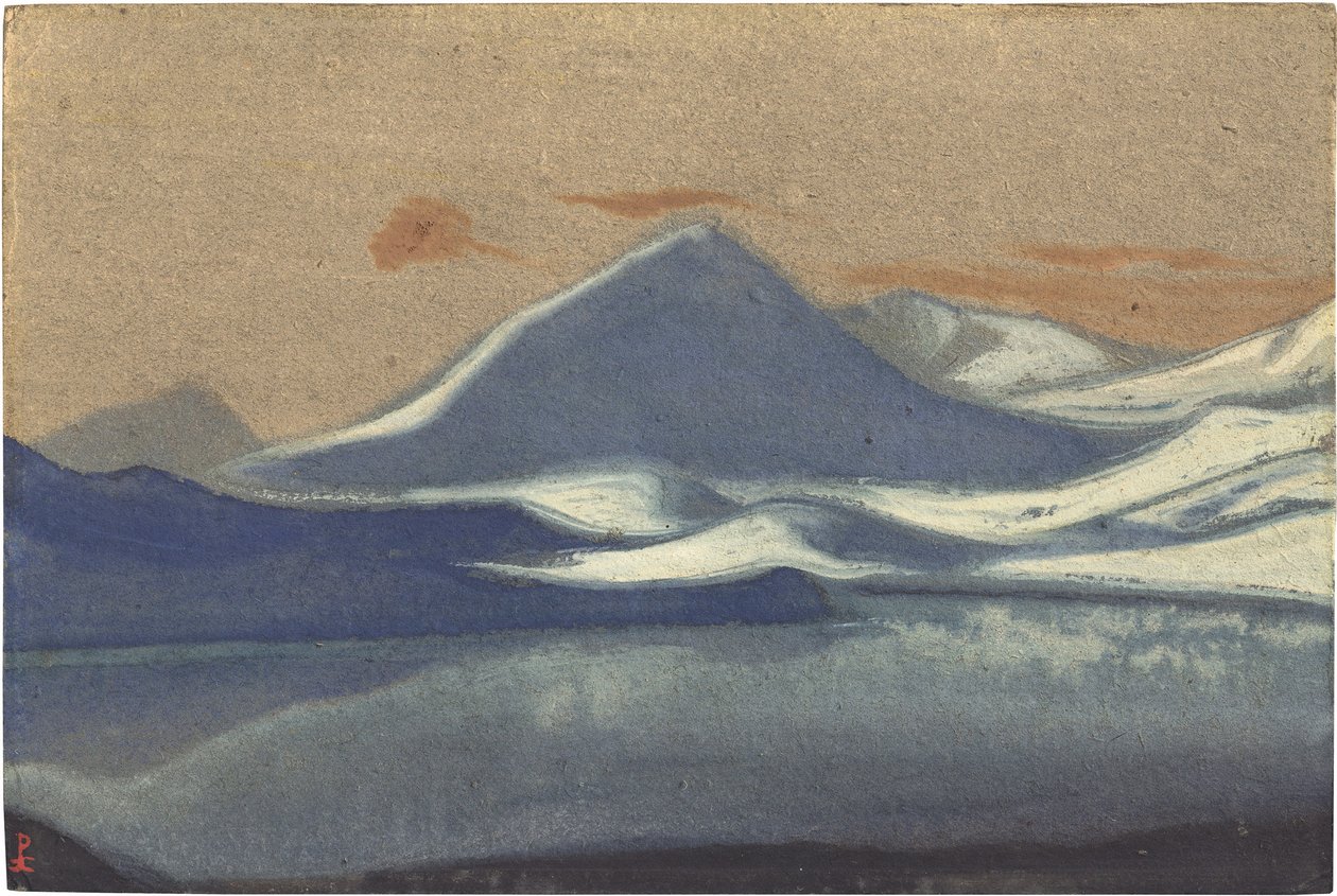 Lahaul (Lahul) par Roerich, Nicholas (1874-1947).纸板上的钢笔画，尺寸：30,5x45,7 作者 尼古拉斯·罗里奇