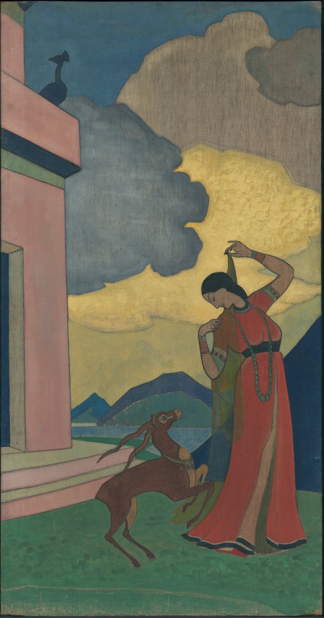 清晨之歌，装饰板，“智慧的梦想”系列，1920年 作者 尼古拉斯·罗里奇