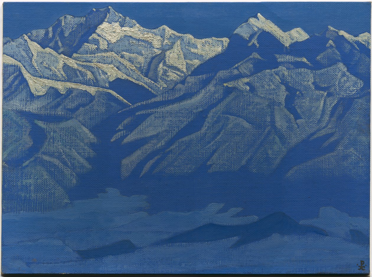 范围，“喜马拉雅山”系列，1924年 作者 尼古拉斯·罗里奇