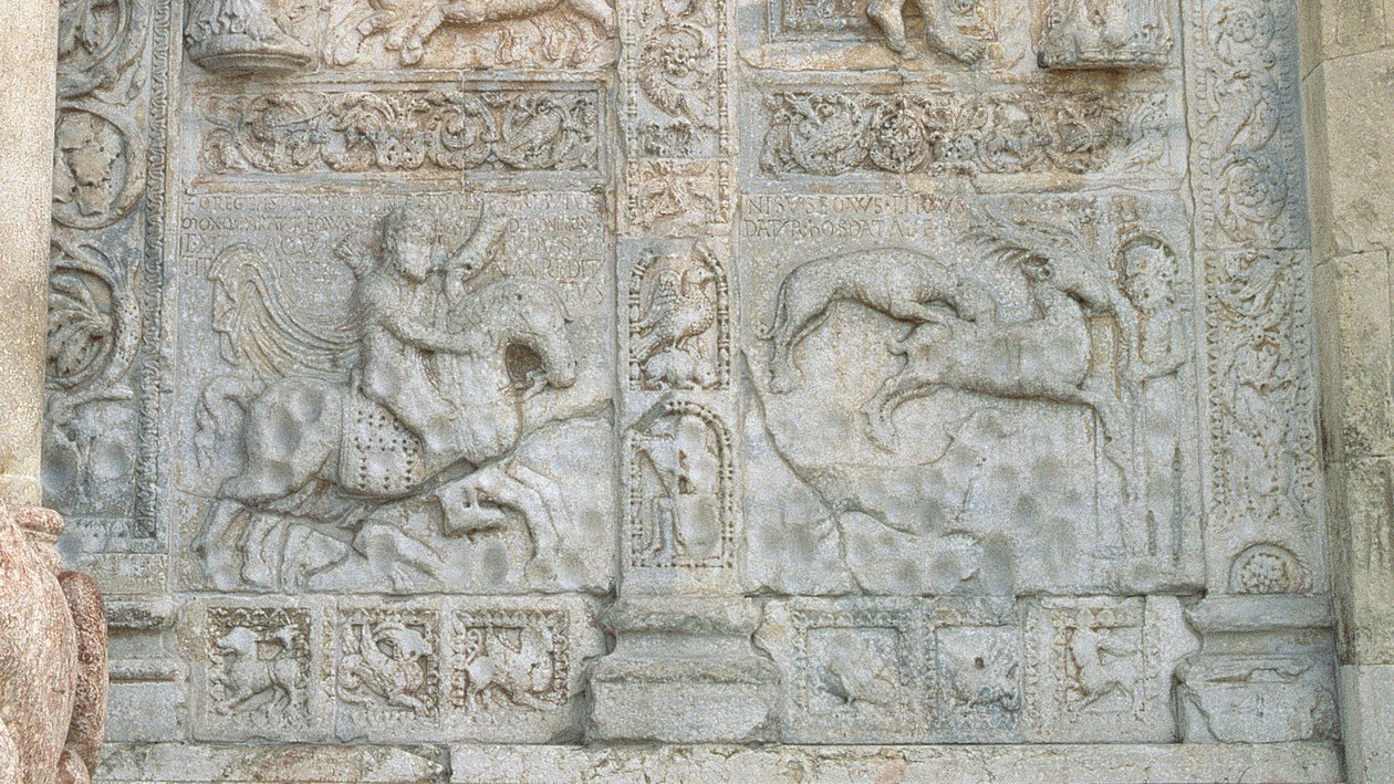 来自创世记，罗马式，c.1120-38的主题的救济小组详细信息102490 作者 尼古拉斯
