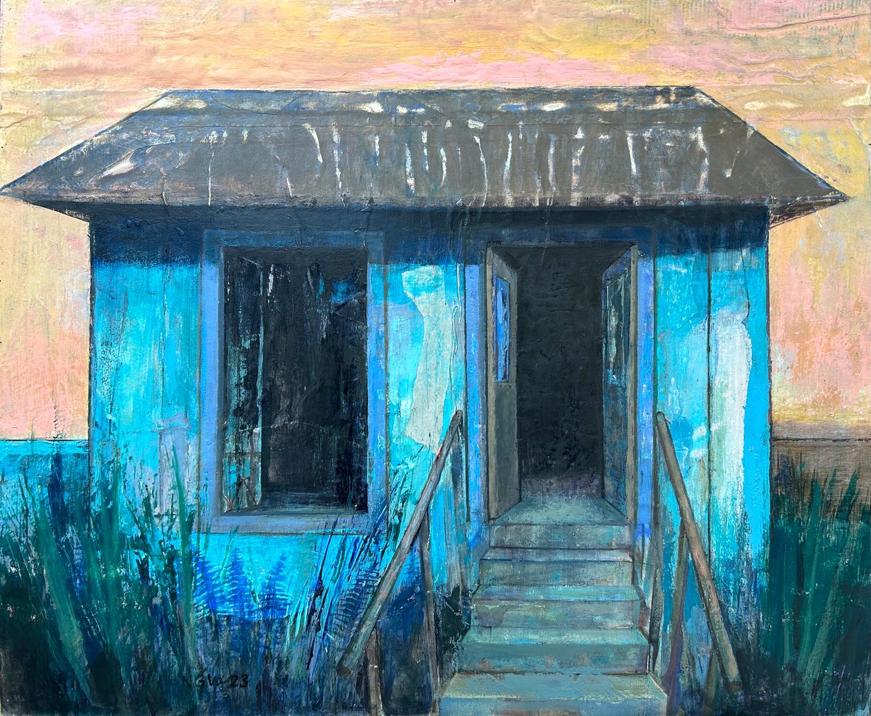 犯罪现场，2020-23 年（木板油画） 作者 尼克·威廉姆斯