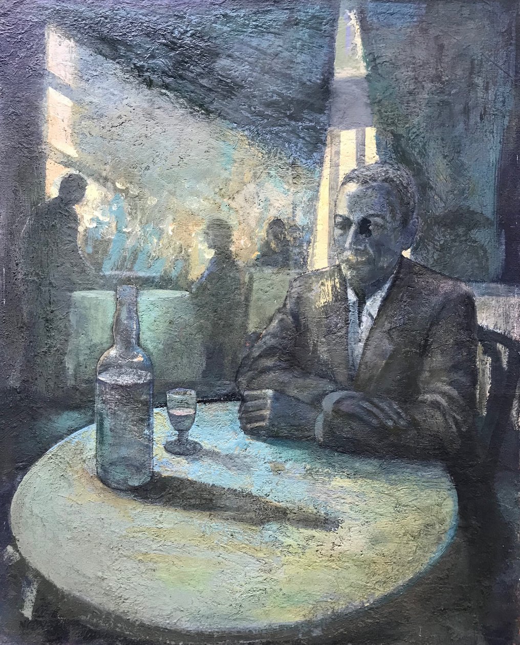 火水，2018-23（木板油画） 作者 尼克·威廉姆斯