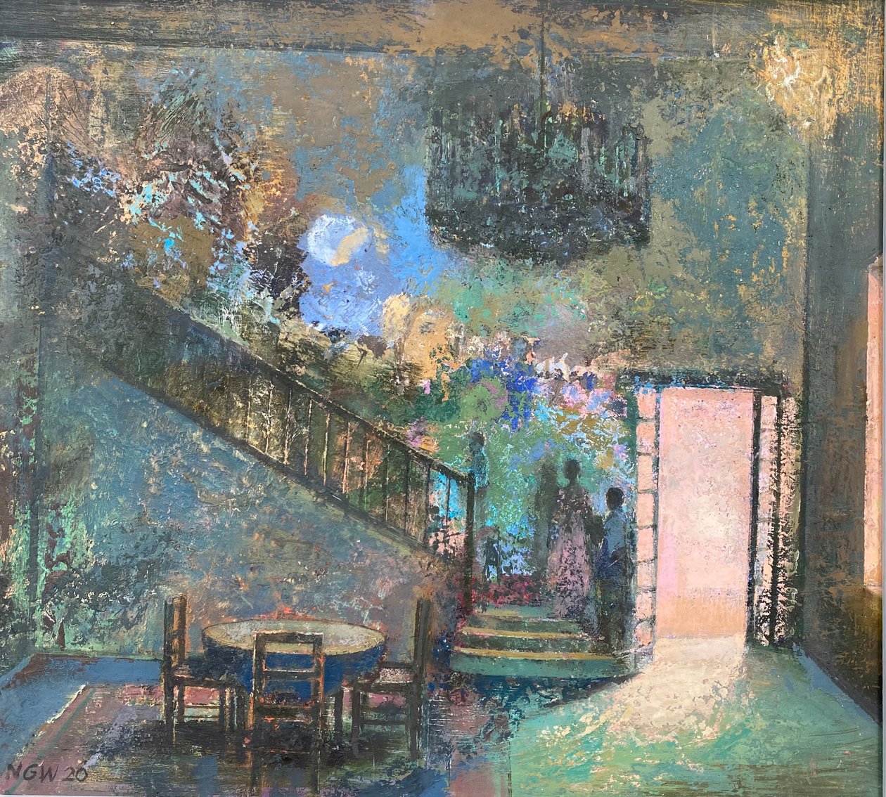 满月，2019-23（木板油画） 作者 尼克·威廉姆斯