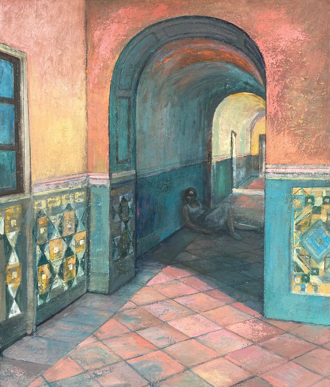 格林纳达走廊，2018-23（木板油画） 作者 尼克·威廉姆斯