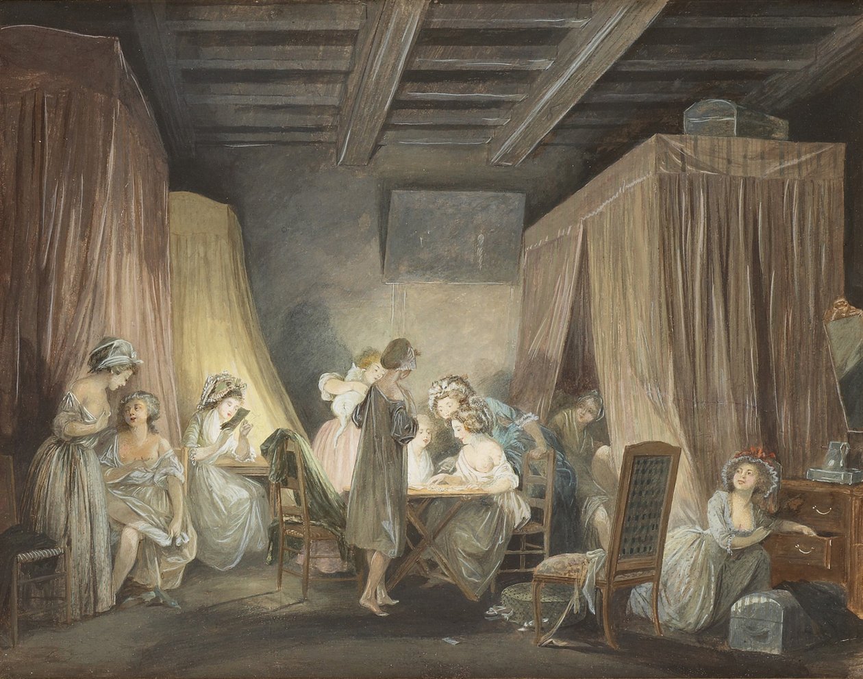 Le Coucher desOuvrièresen Modes，1788年 作者 尼古拉斯·拉弗伦森