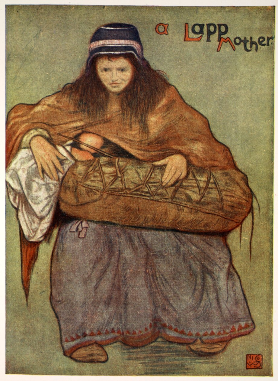 一位拉普母亲和孩子，1905年 作者 尼科·容曼
