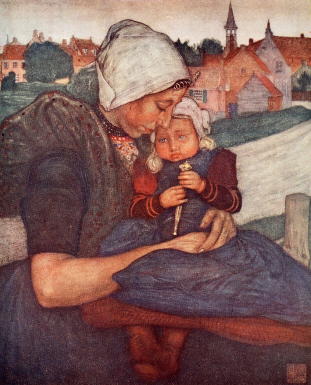 阿克塞尔的母亲和孩子，1904年 作者 尼科·容曼