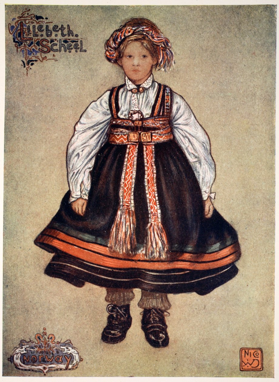 1905年，一个小Saetersdalen农民女孩 作者 尼科·容曼