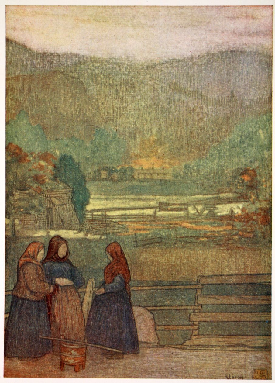 1905年，在通往Storen的道路上卖浆果的乡下妇女 作者 尼科·容曼