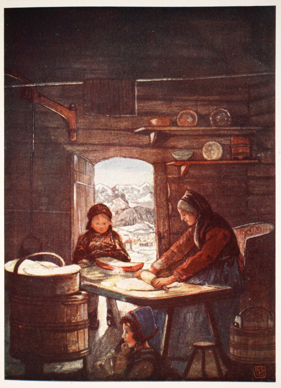 制作Flad-Brod：1905年的小屋内部 作者 尼科·容曼