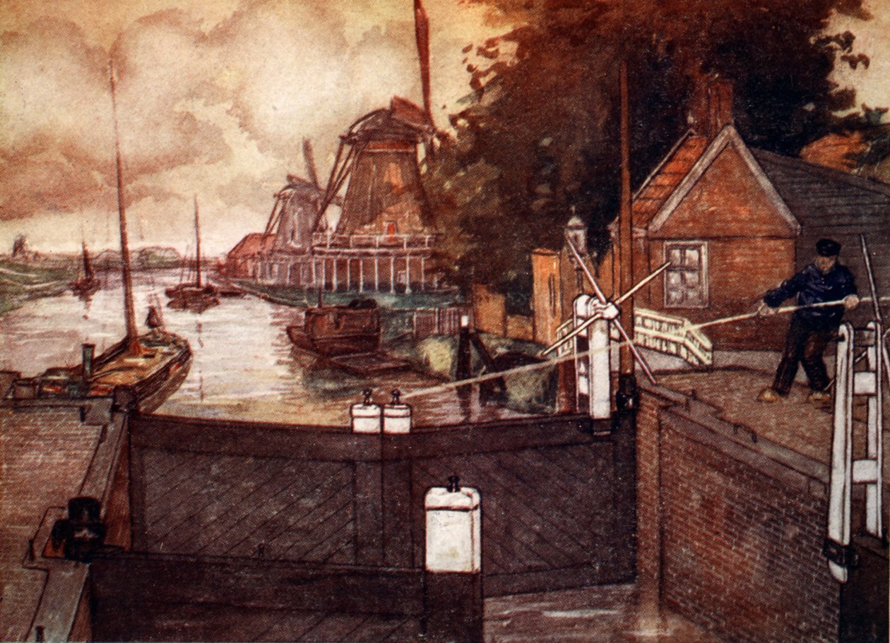 Noorderval门锁，Zaandam，1904 作者 尼科·容曼