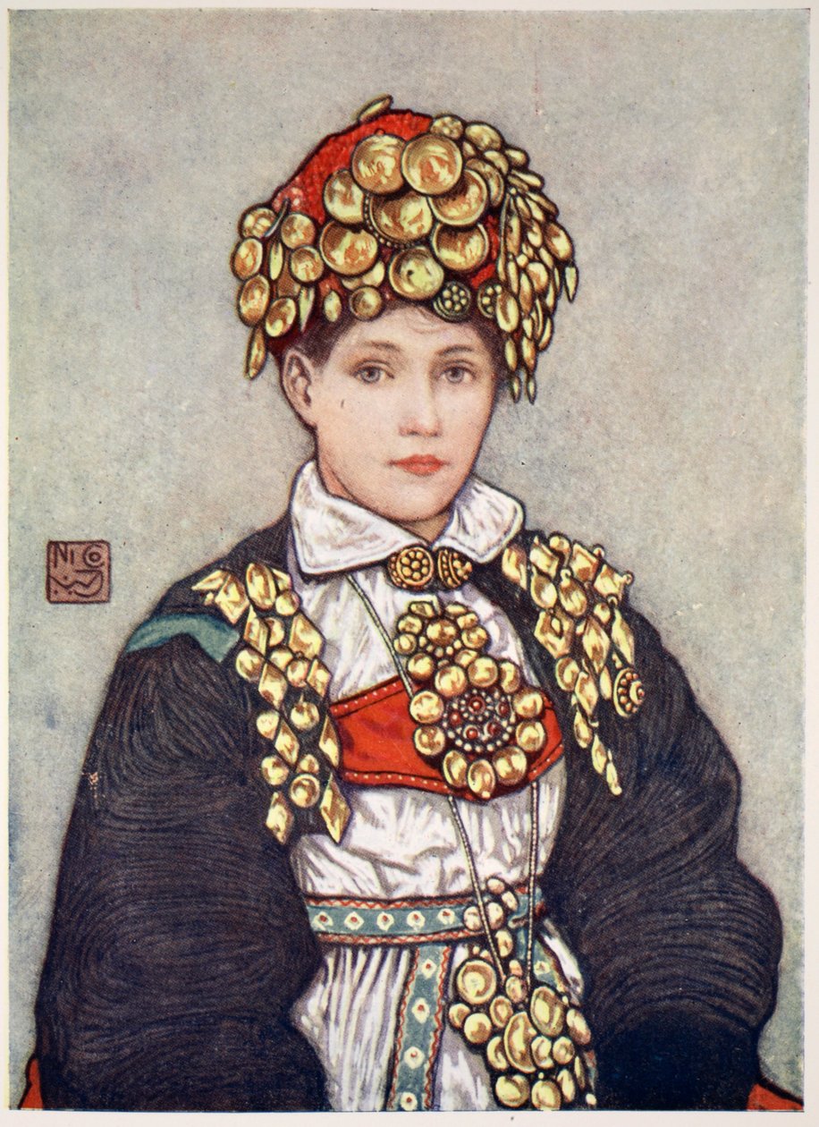 Saetersdalen新娘，1905年 作者 尼科·容曼