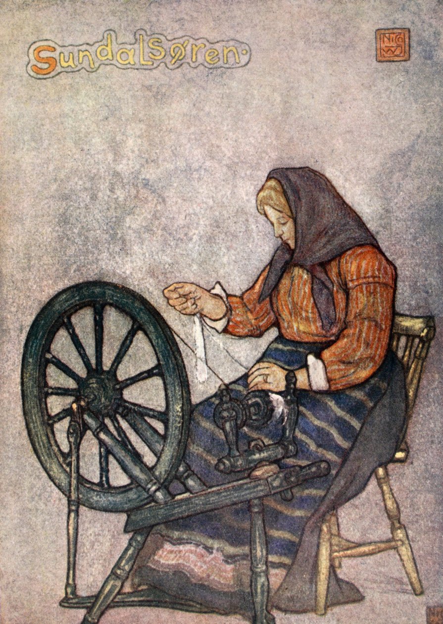 旋转的女人，Sundalsoren，1905年 作者 尼科·容曼