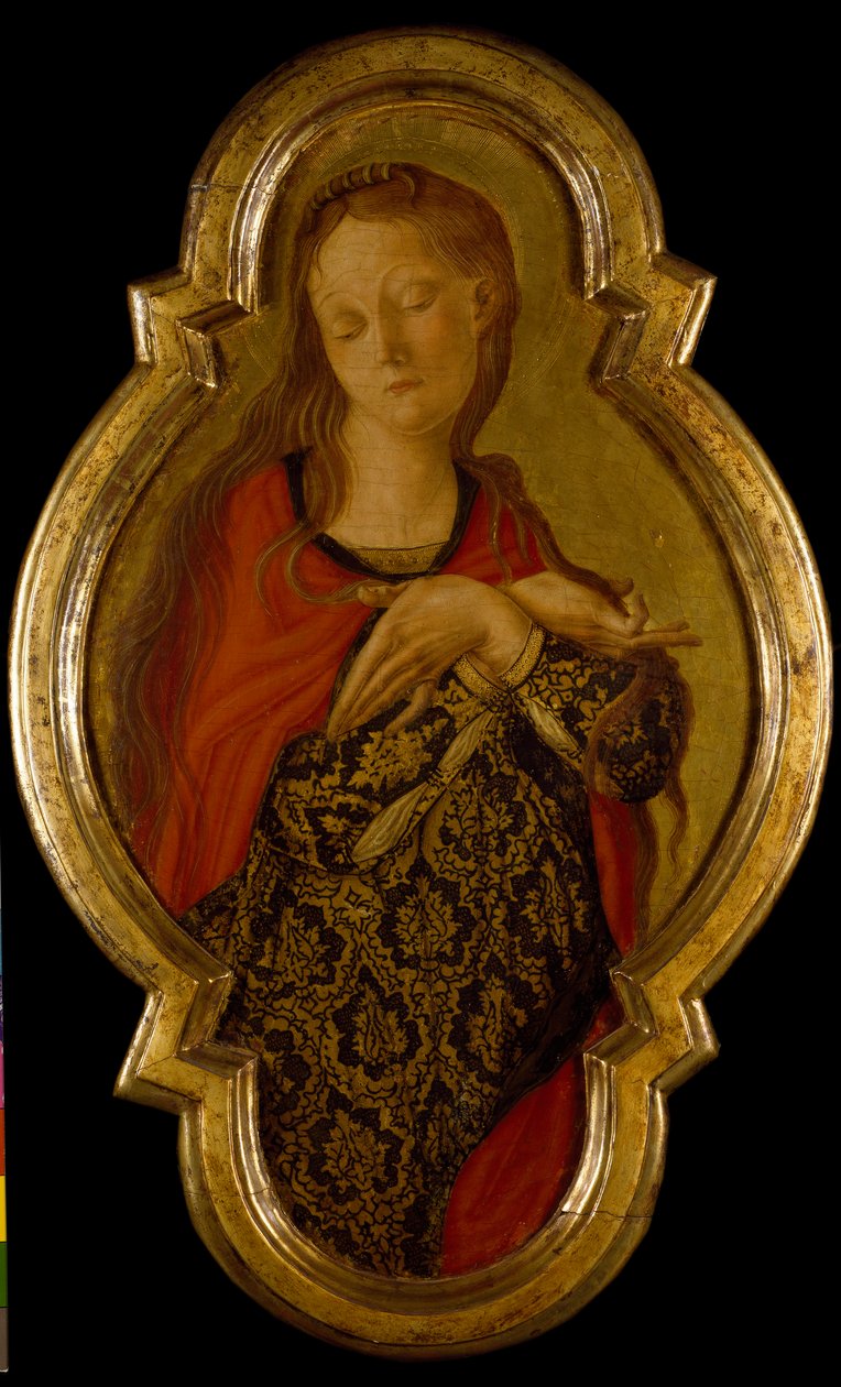 Mary Magdalene，15世纪（面板上的蛋彩画） 作者 尼古拉·德·梅斯特罗·安东尼奥