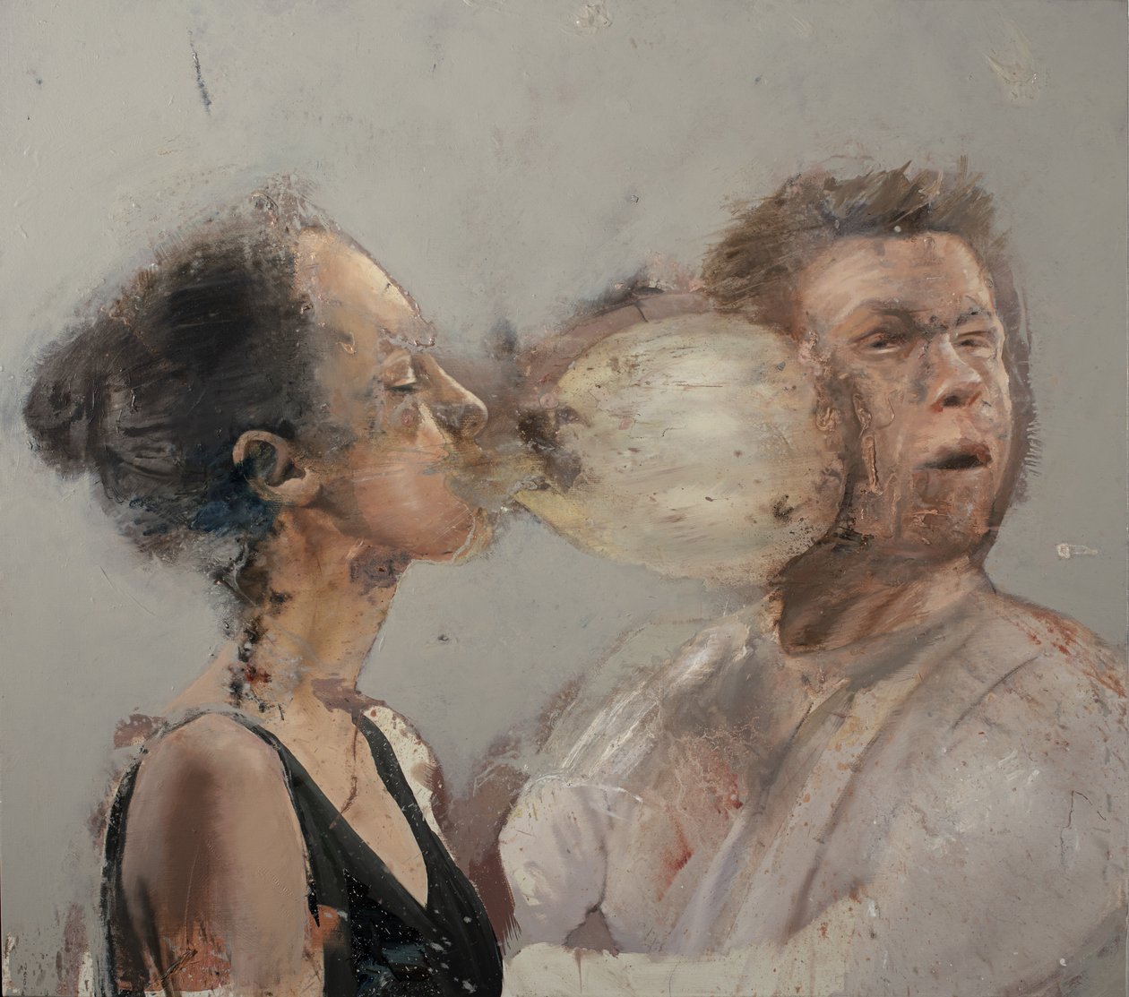 泡泡拳击手女孩 II》，2022 年（布面油画） 作者 尼古拉·普奇