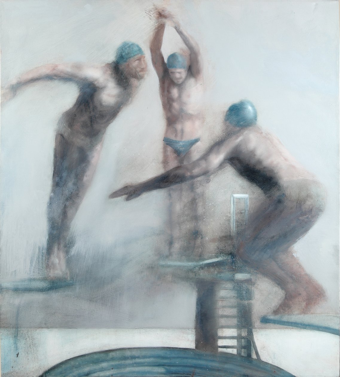 潜水员》，2012 年（布面油画） 作者 尼古拉·普奇