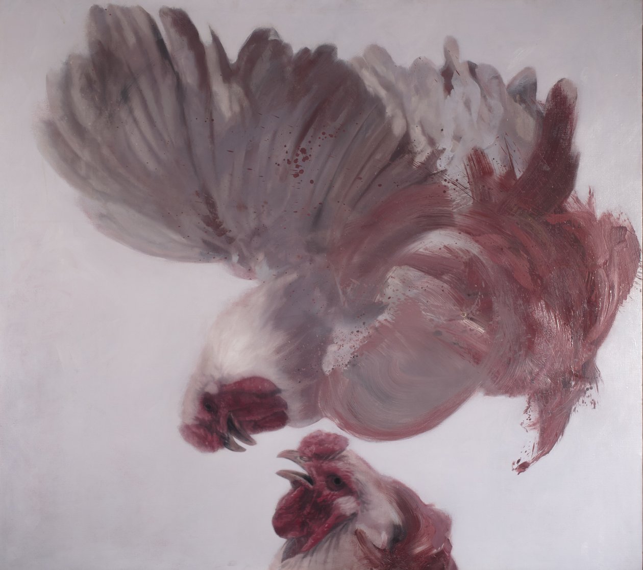 垂直公鸡 II》，2003 年（布面油画） 作者 尼古拉·普奇