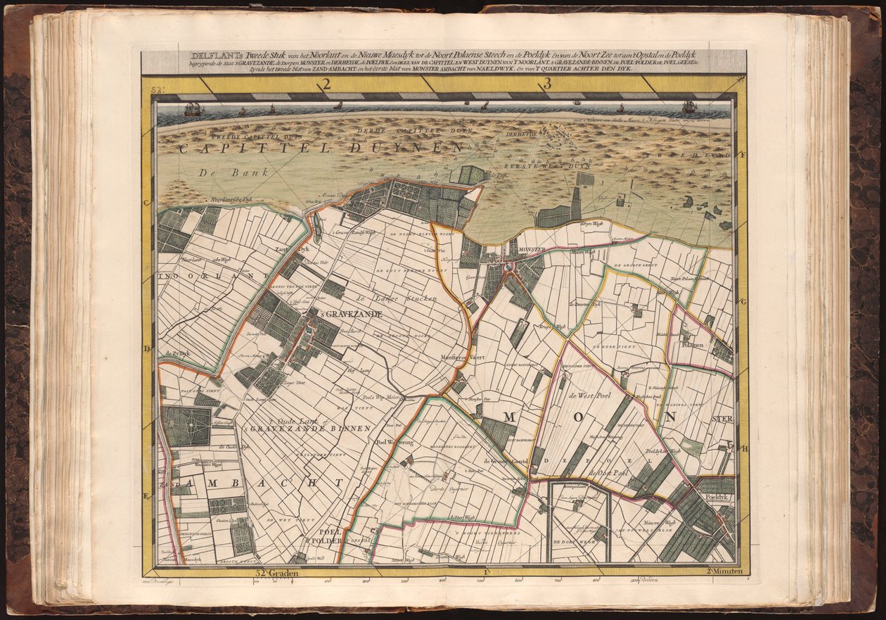 &39;Delflant与所有城市，村庄，工艺品，litmaten，圩田，街区，休憩，buerten，宅基地，房屋，树木路人，tuynen，田地，sluyzen，vaerten，vlieten，海滩，duynen，dycken，道路，码头，磨坊，桥梁，m 作者 尼古拉·萨缪尔索恩·克鲁基斯