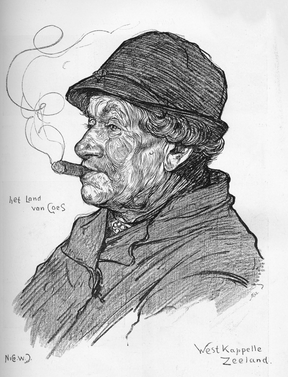 Nico Jungmann素描，c1900年 作者 尼古拉·威廉·荣格曼