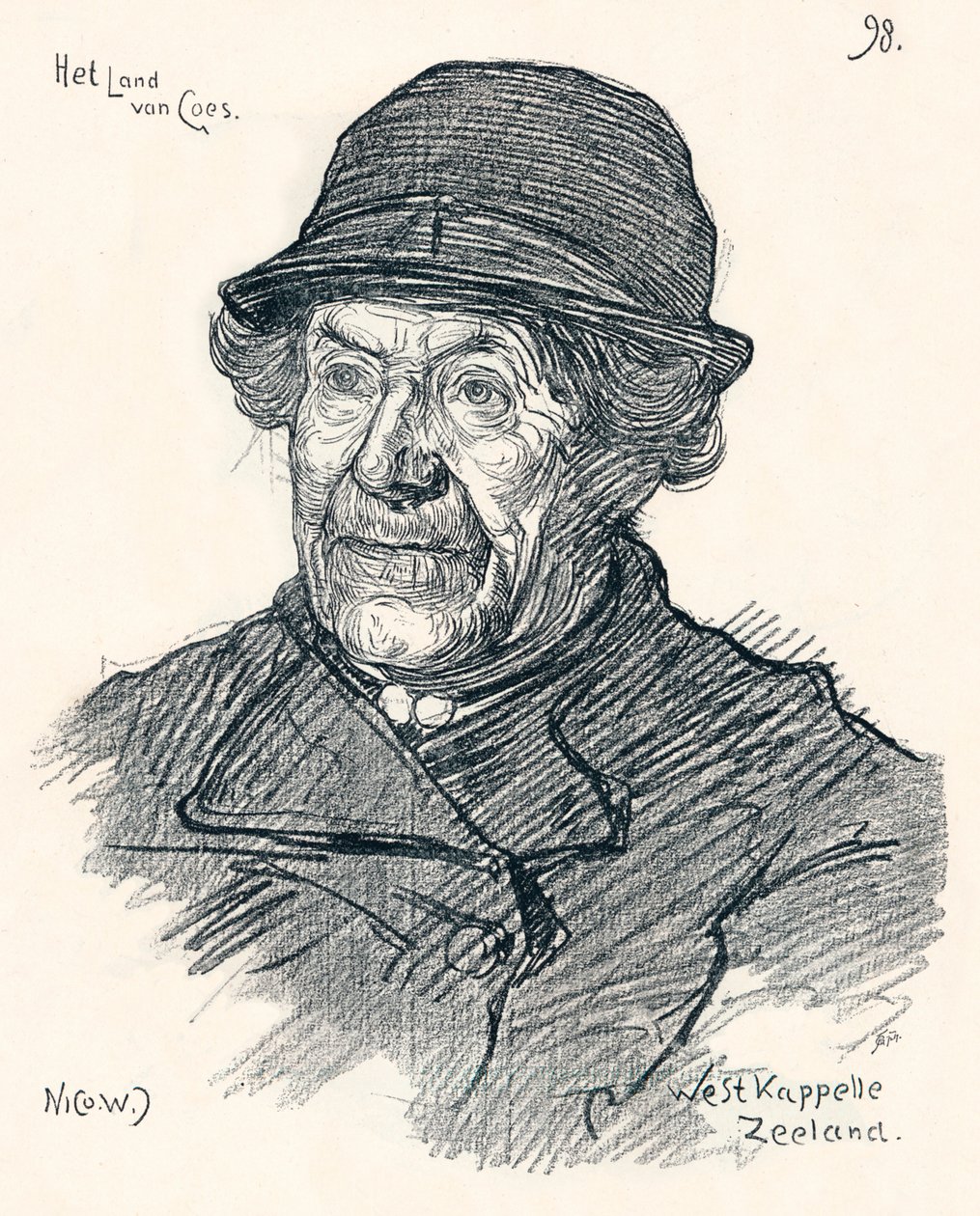 Nico Jungmann的素描，c1900年 作者 尼古拉·威廉·荣格曼