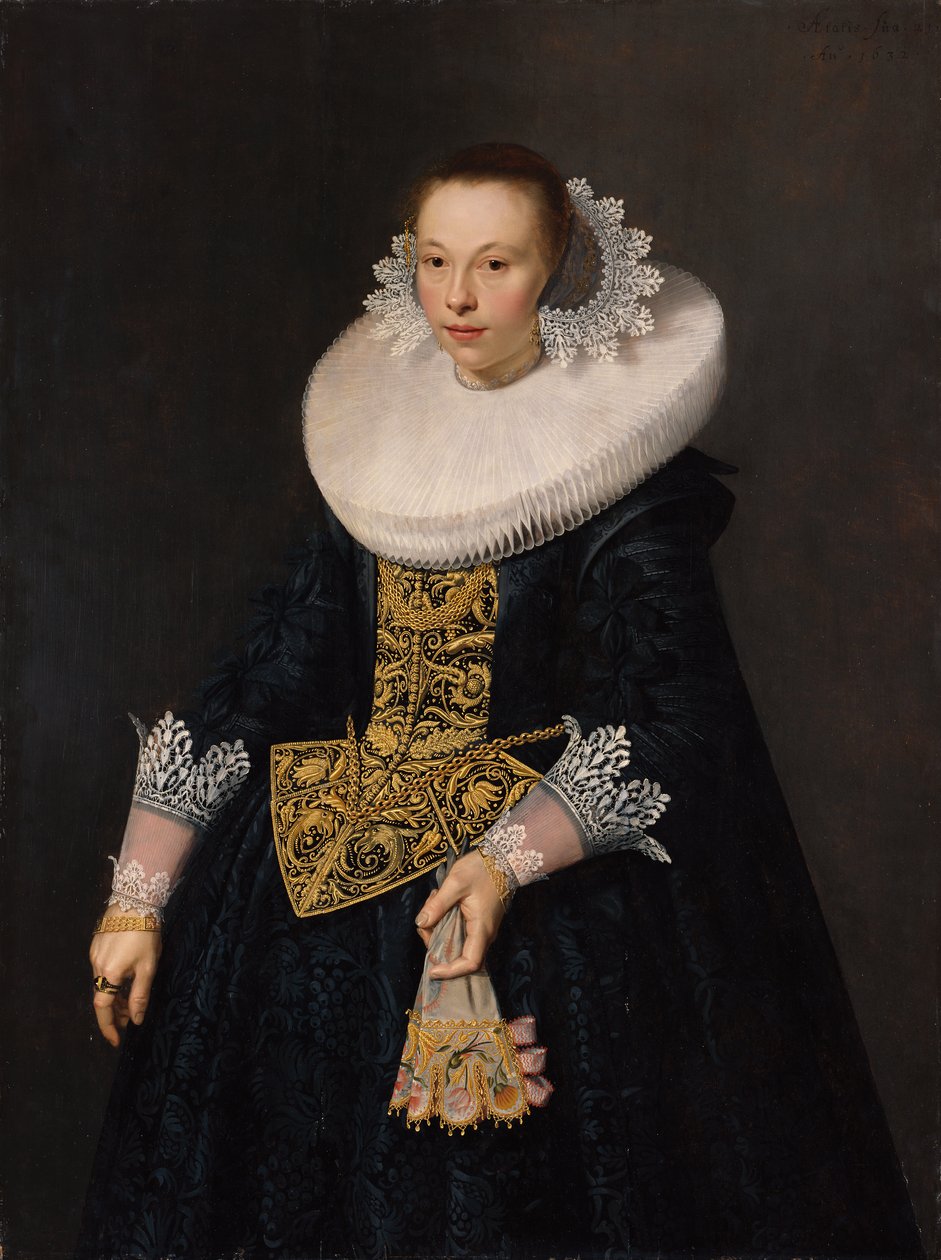 一名年轻女子的画像，1632年 作者 尼古拉斯·埃里亚斯（Nicolaes Eliasz）