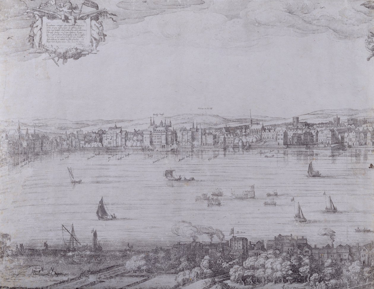 伦敦和泰晤士河的全景，第一部分从白厅到Blackfriars，c.1600（另见7214和64730-31） 作者 尼古拉斯·詹斯·维舍