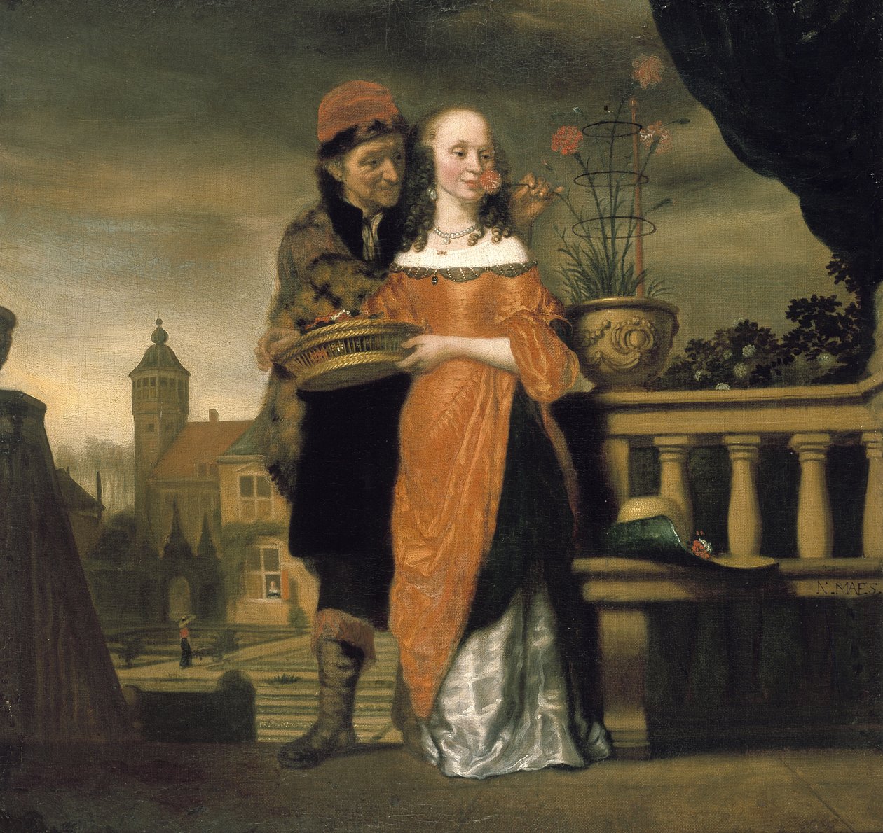 17世纪嗅觉的寓言 作者 尼古拉斯·梅斯（Nicolaes Maes）