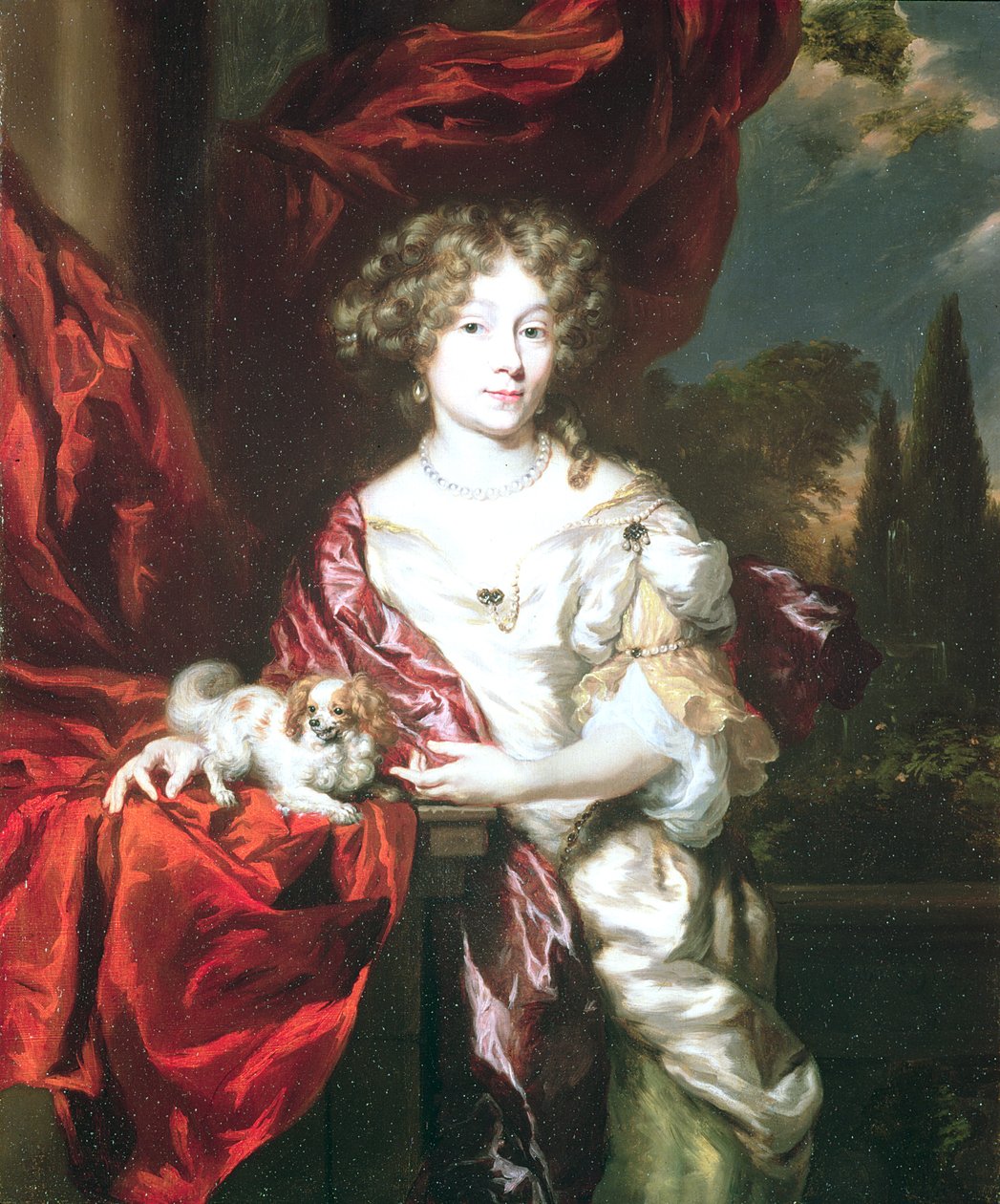 一位夫人的肖像，1677年 作者 尼古拉斯·梅斯（Nicolaes Maes）