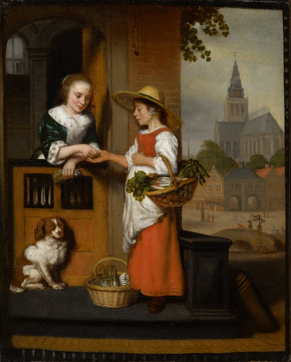 蔬菜卖方，c.1650 作者 尼古拉斯·梅斯（Nicolaes Maes）