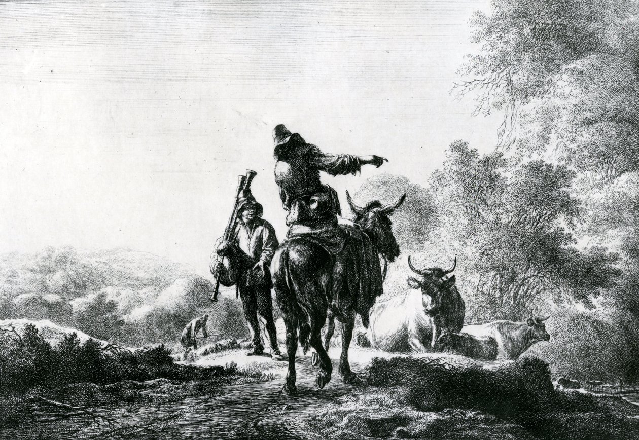 Bag Piper 作者 尼古拉斯·彼得斯（Nicolaes Pietersz）。 Berchem