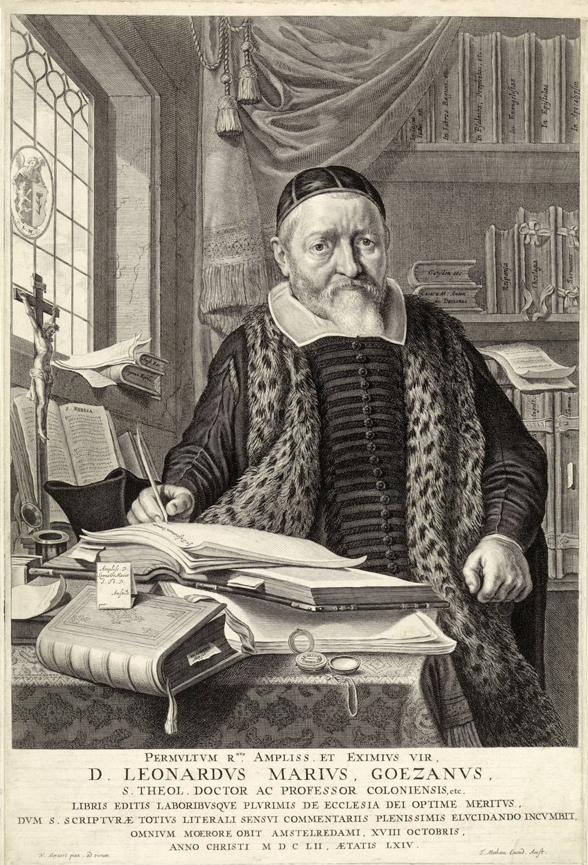 D. Leonardus Marius Goezanus，酒吧。 1654（雕刻） 作者 尼古拉·科尼利斯（Nicolaes Cornelisz）（c.1592-1655）莫亚特（Moeyaert）