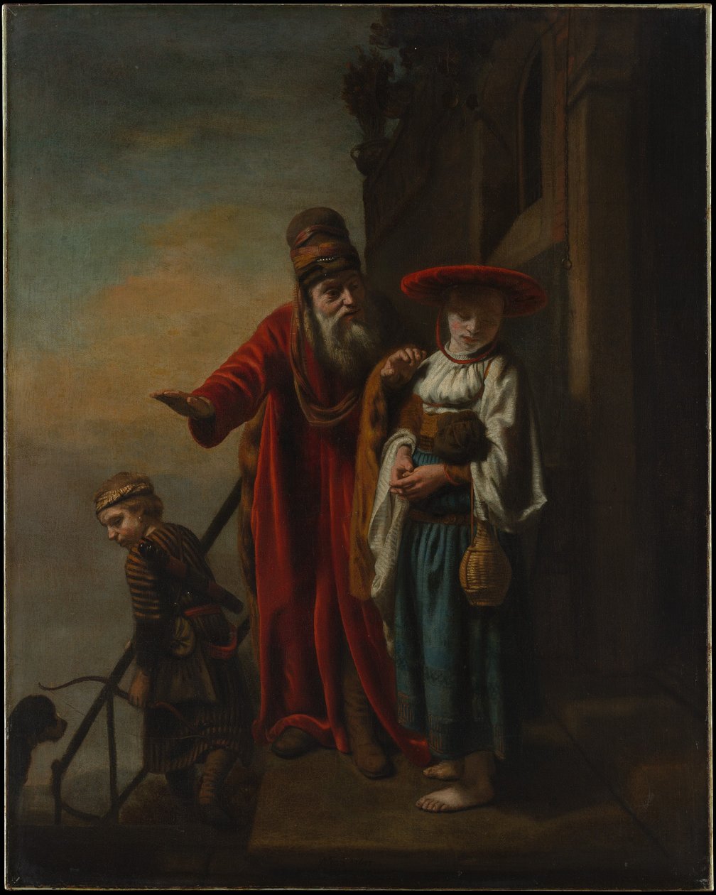 亚伯拉罕抛弃夏甲和以实玛利 作者 尼古拉斯·梅斯（Nicolaes Maes）