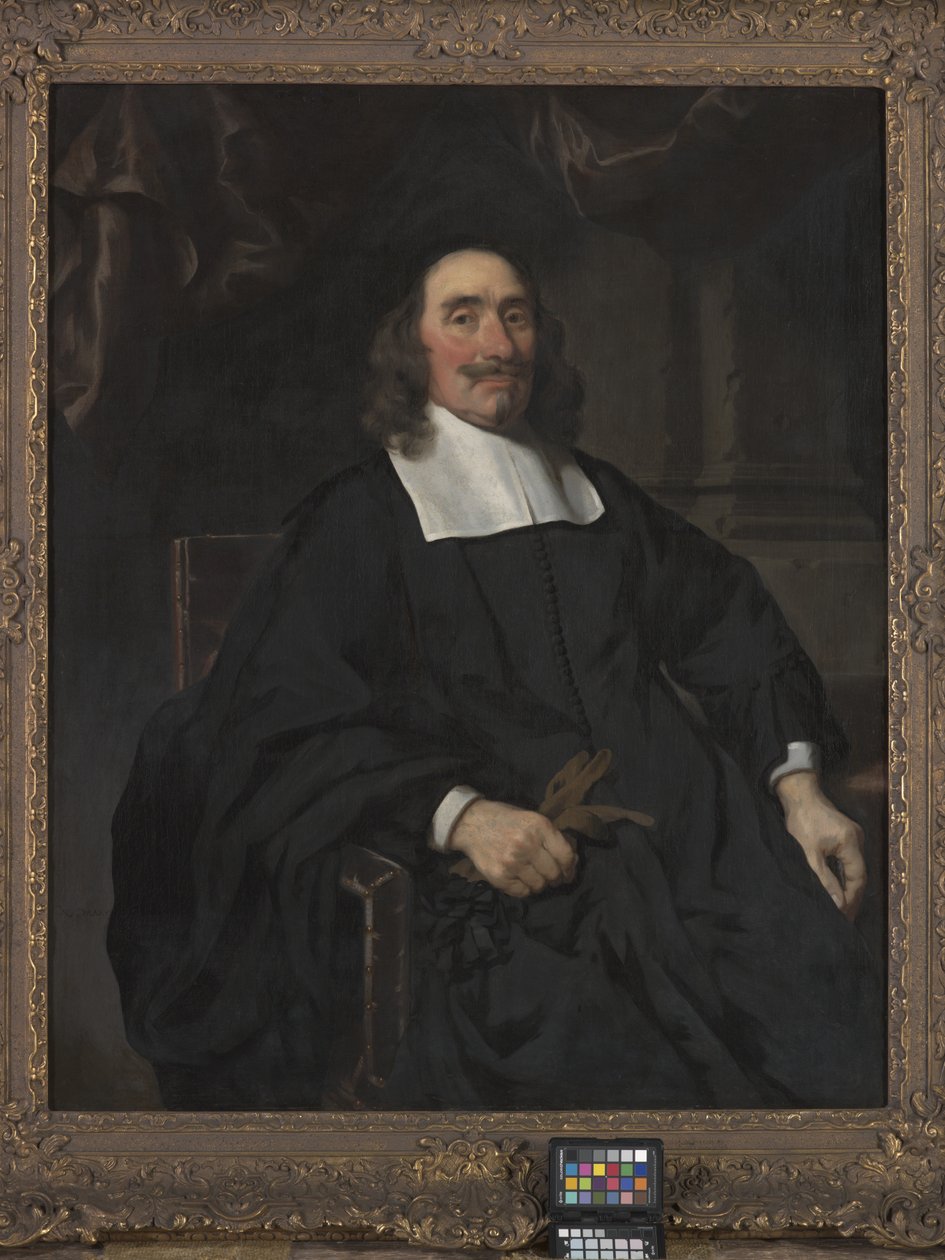 绅士肖像（布面油画） 作者 尼古拉斯·梅斯（Nicolaes Maes）