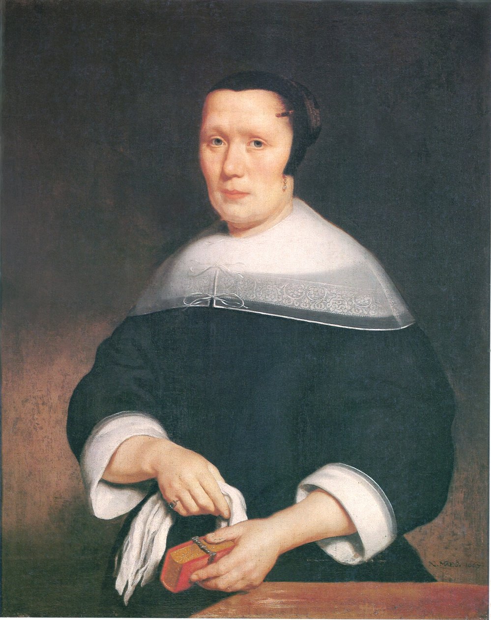 一个女人的肖像 作者 尼古拉斯·梅斯（Nicolaes Maes）