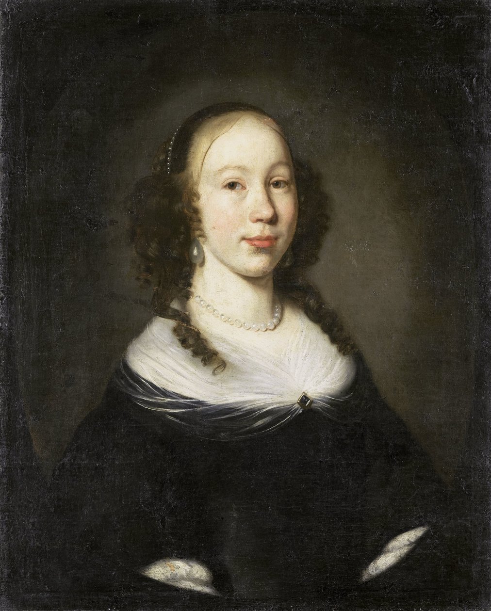 一个年轻女子的肖像 作者 尼古拉斯·梅斯（Nicolaes Maes）