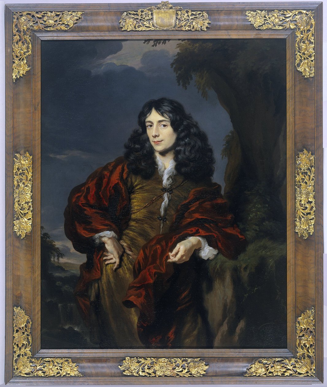 一个年轻人的肖像，可能是西蒙·范阿尔芬（Simon van Alphen，1650-1730） 作者 尼古拉斯·梅斯（Nicolaes Maes）